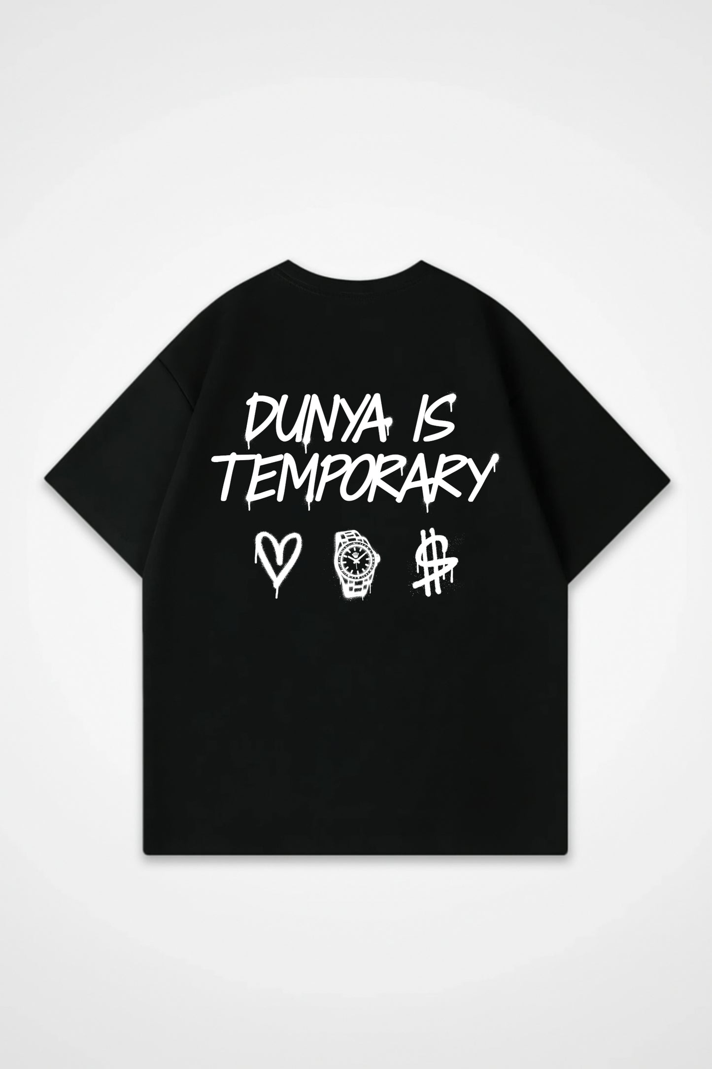 DUNYA IS TEMPORARY Oversized Shirt