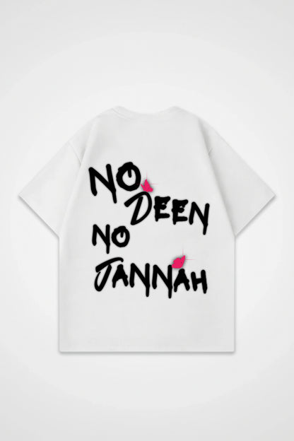 NO DEEN NO JANNAH Oversized Shirt