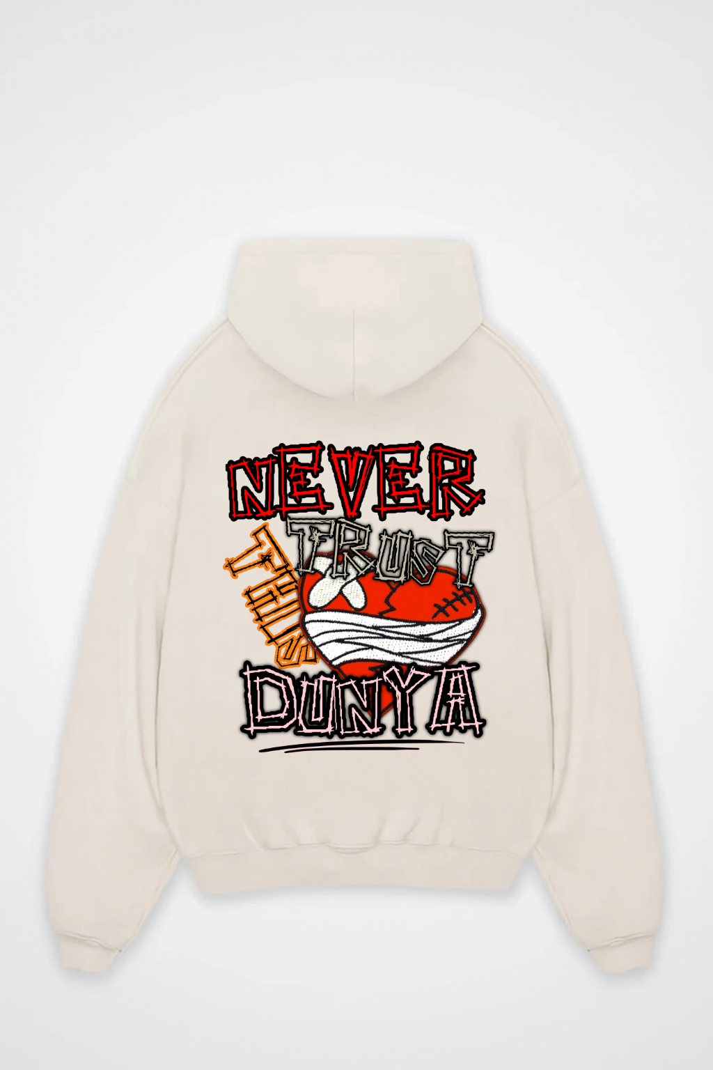 NEVER TRUST THIS DUNYA Oversized Hoodie