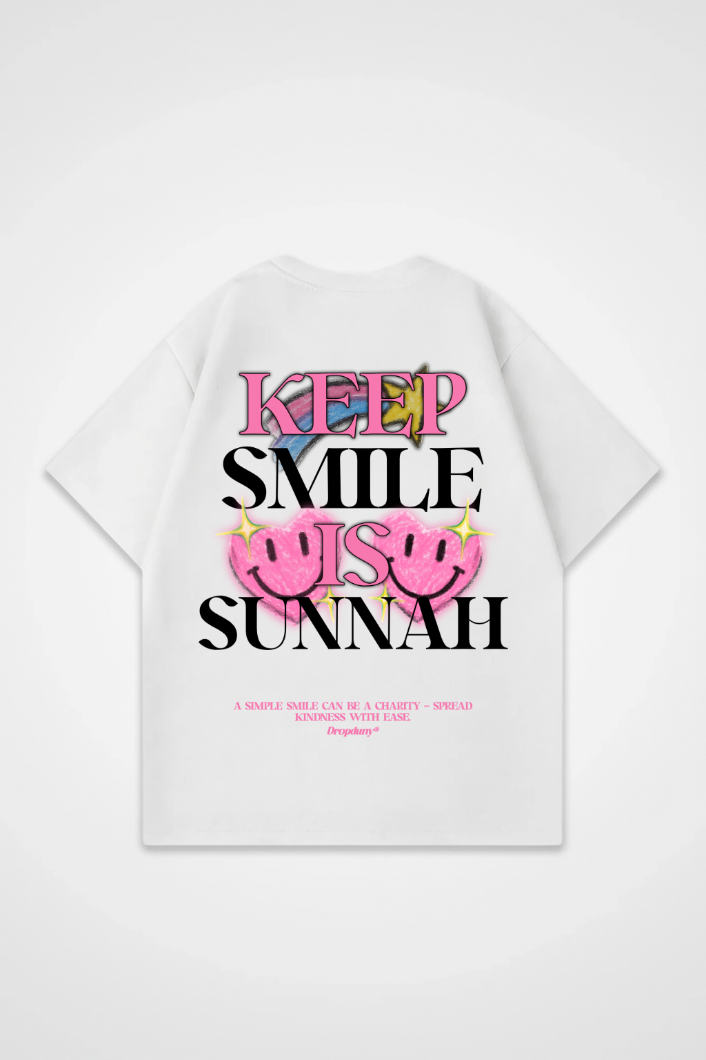 KEEP SMILE Oversized Shirt