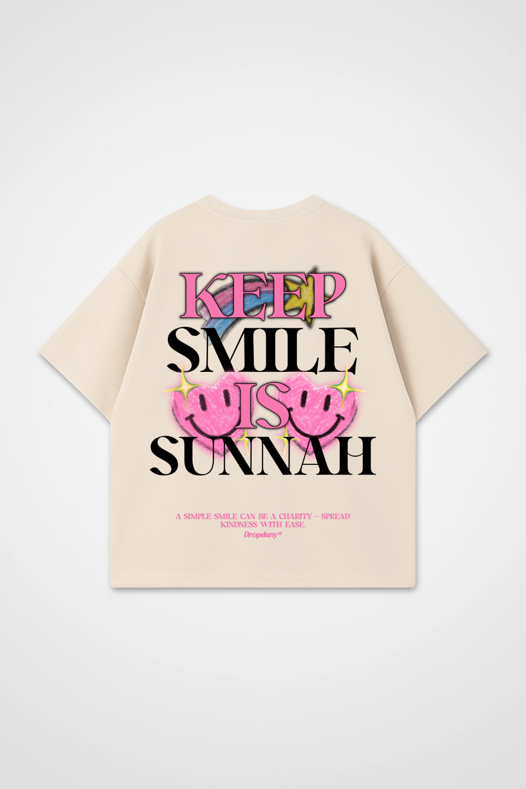 KEEP SMILE Oversized Shirt