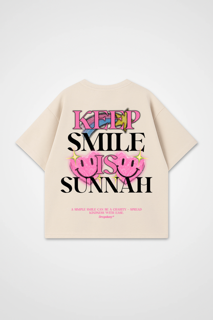 KEEP SMILE Oversized Shirt