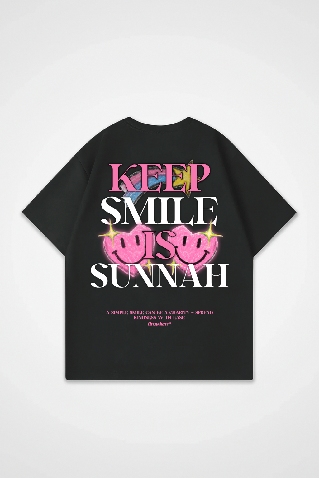 KEEP SMILE Oversized Shirt
